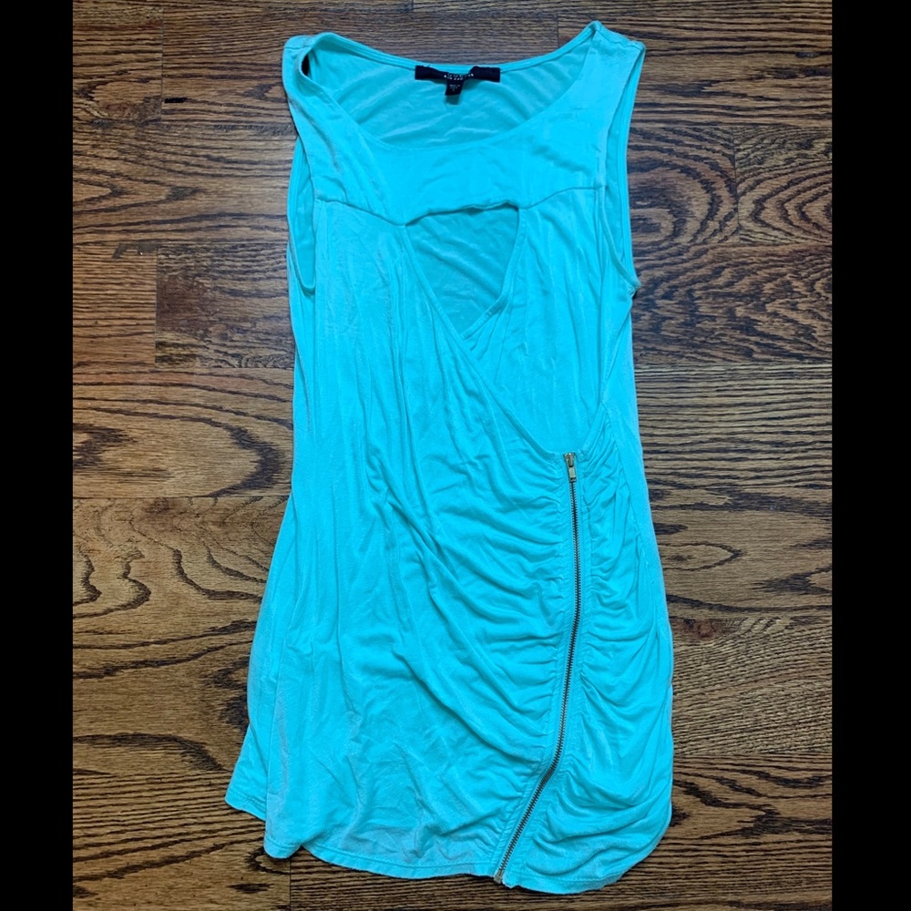 Guess Teal Zipper Top